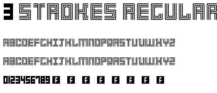 3 Strokes Regular font
